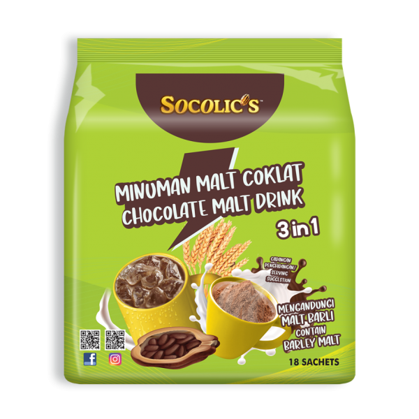 Socolic's 3 IN 1 Chocolate Malt Drink