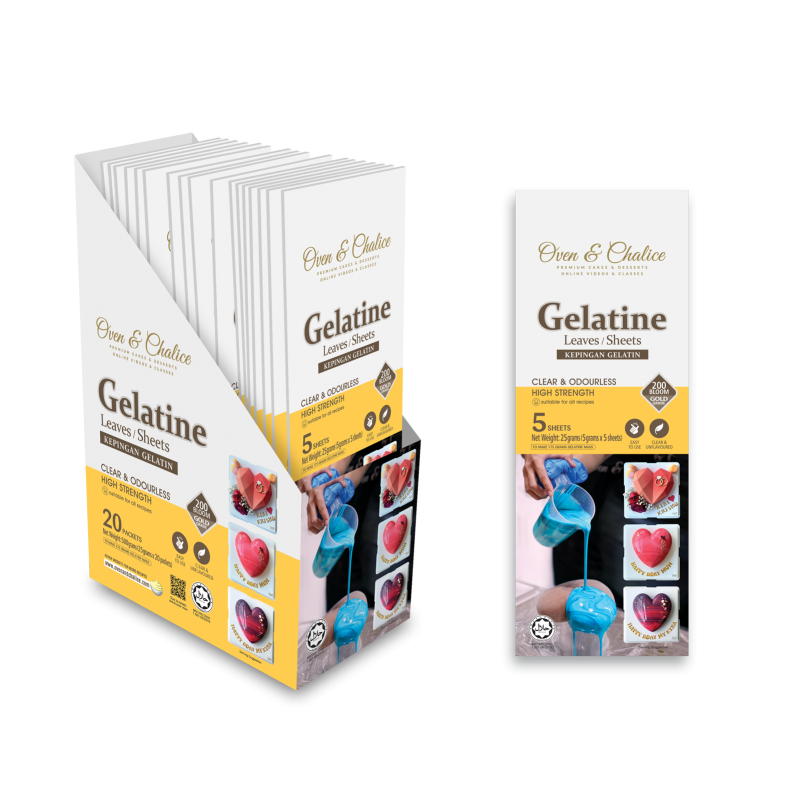Oven & Chalice Gelatine Sheet (25 G X 20 PKT X 10 BOXES)