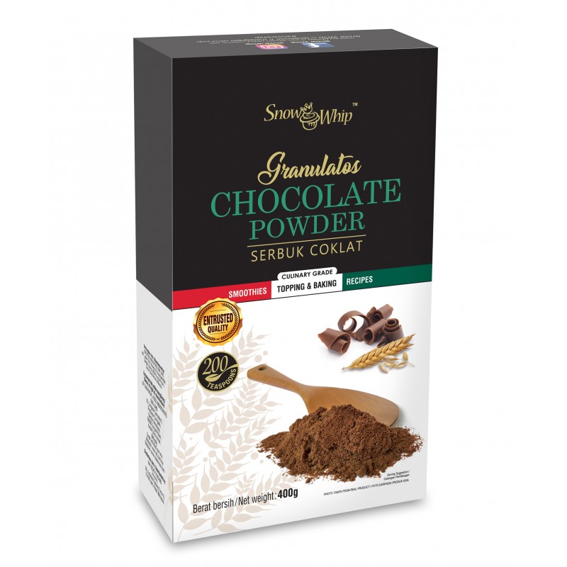 Snow Whip Granulatos Chocolate Powder (400g x 24 BOXES)