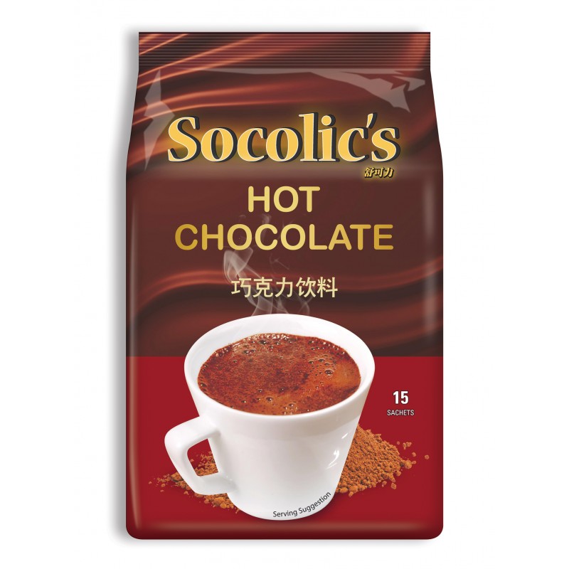 Socolic's Premium Hot Chocolate Drinks (30g x 15 sachets X 24)