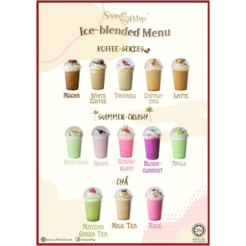 Snow Whip Durian Ice Blended Powder (1KG x 20)