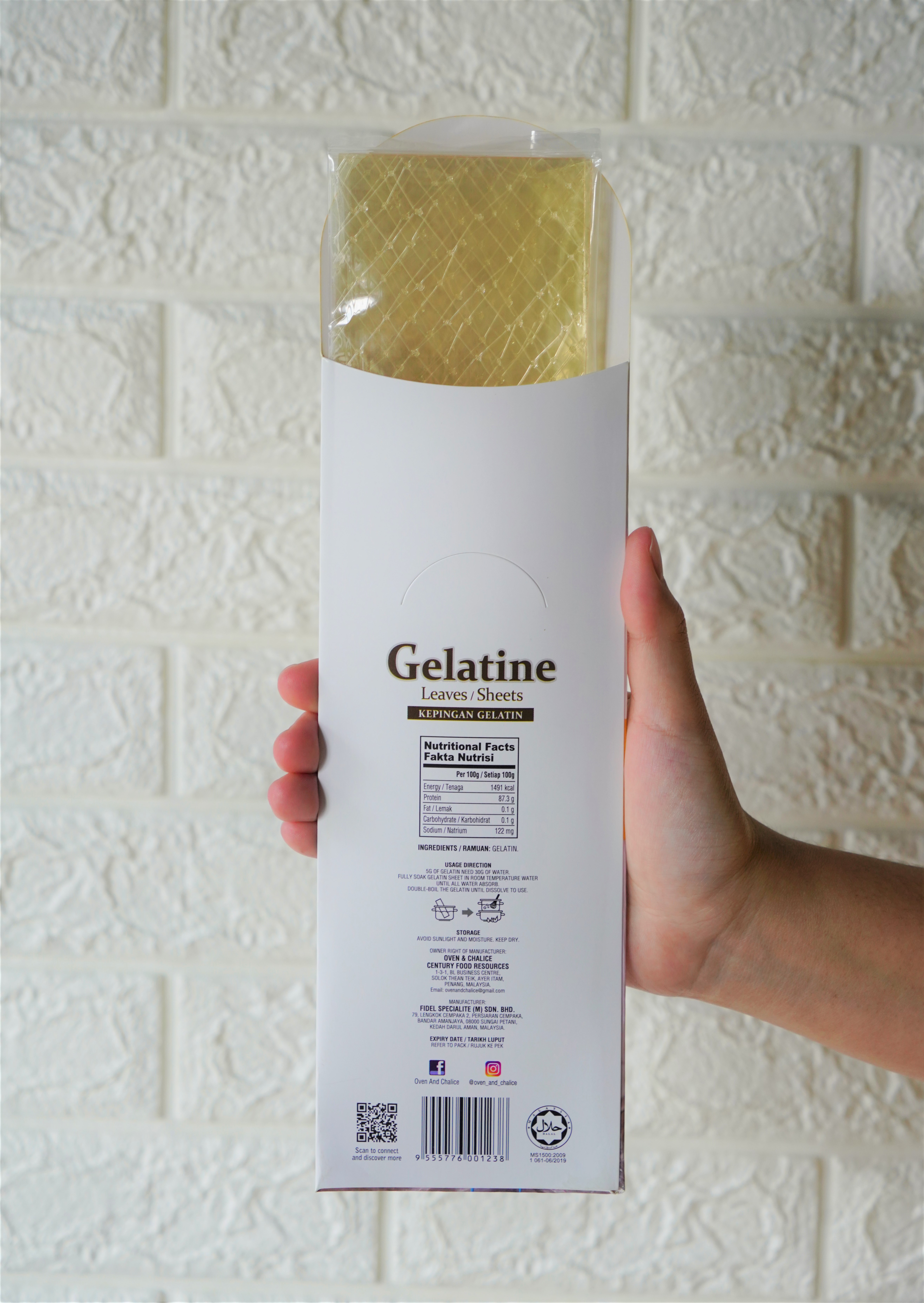 Oven & Chalice Gelatine Sheet (25 G X 20 PKT X 10 BOXES)