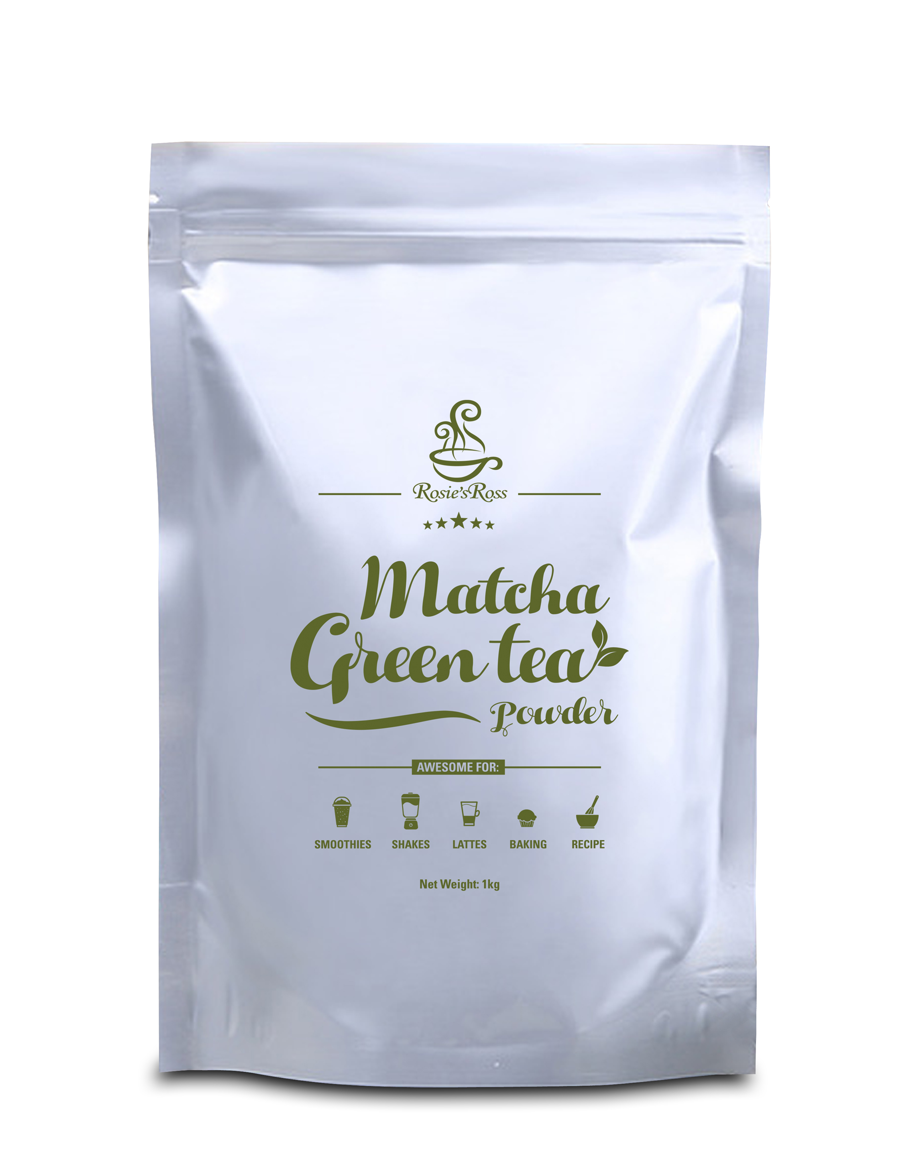 Muccha By Rosie's Ross Matcha Green Tea Powder (SWEETENED) (1KG X 10 PKTS)