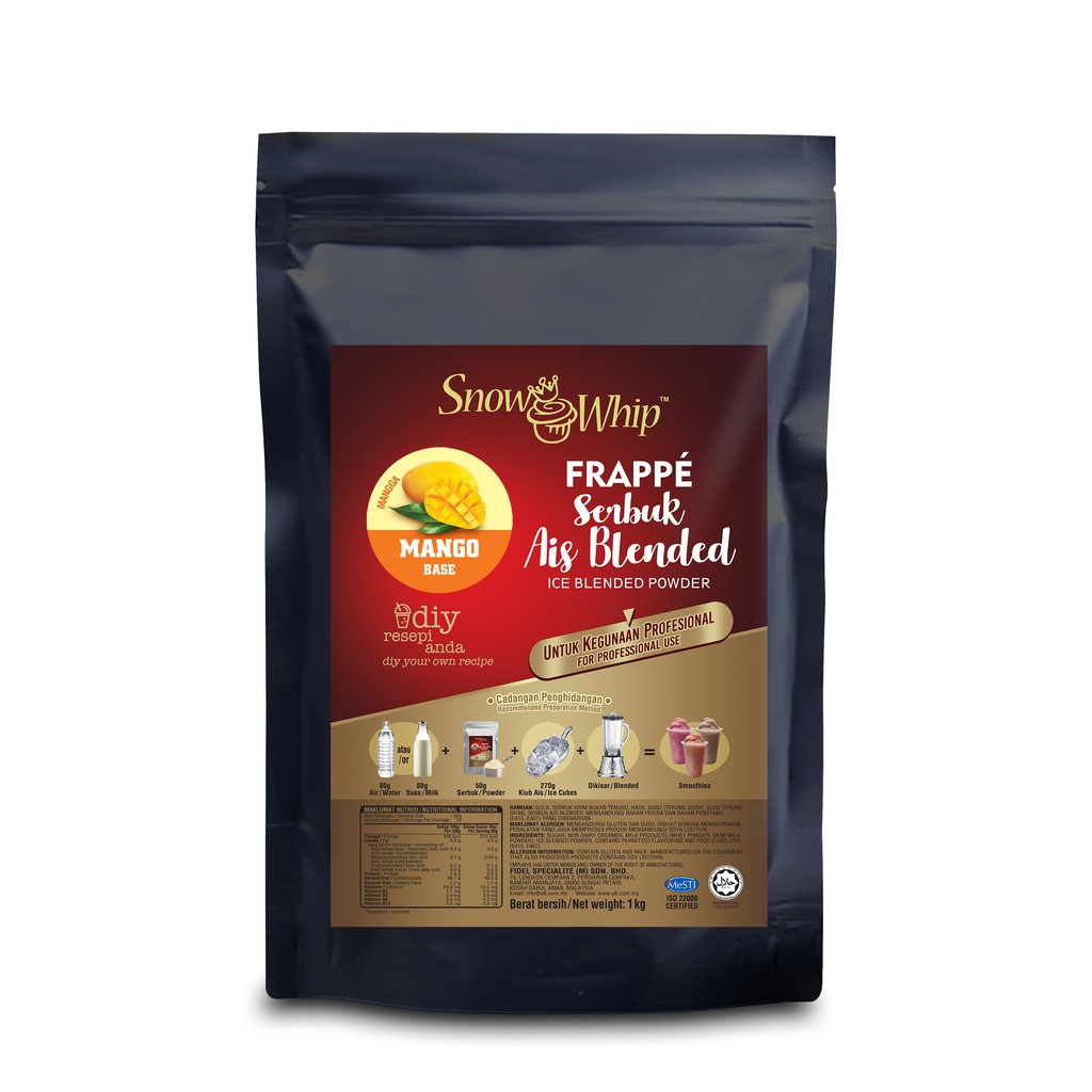 Snow Whip Mango Ice Blended Powder (1KG x 20)