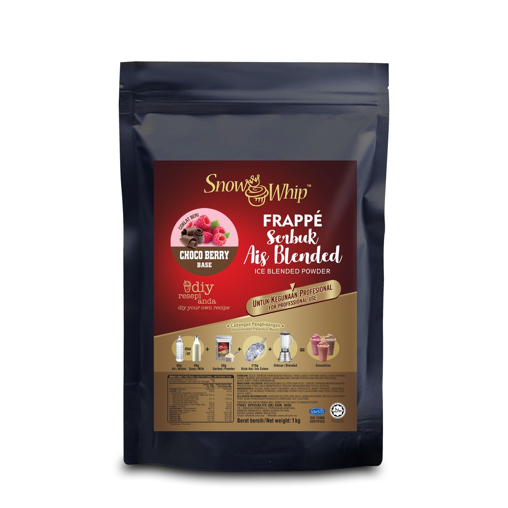 Snow Whip Chocoberry Ice Blended Powder (1KG x 20)