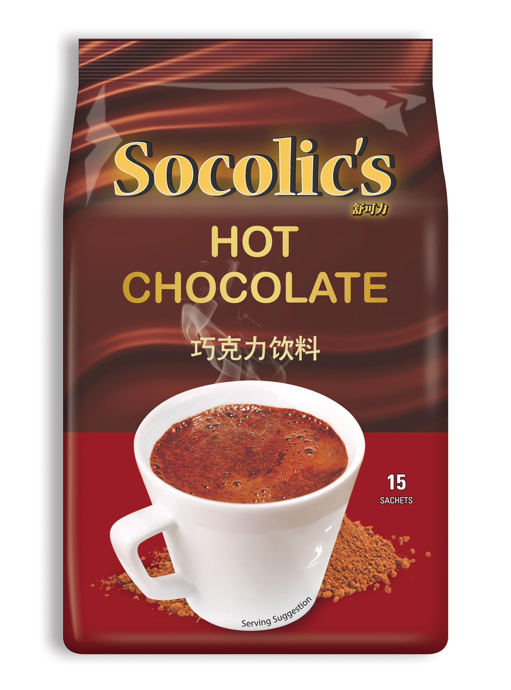 Socolic's Premium Hot Chocolate Drinks (30g x 15 sachets X 24)